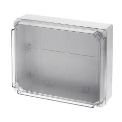 INSTALLATIE GRIJS 310X240X120MM TRANSPARANTE DEKSEL IP65