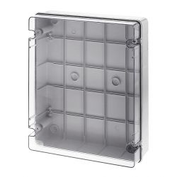 INSTALLATIE GRIJS 380X300X120MM TRANSPARANTE DEKSEL IP65