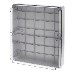 INSTALLATIE GRIJS 460X380X120MM TRANSPARANTE DEKSEL IP65