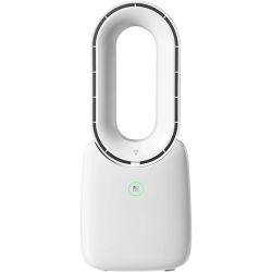 TAFELVENTILATOR BLADLOOS WIT OPLAADBAAR USB-C EN RGB VERLICHTING