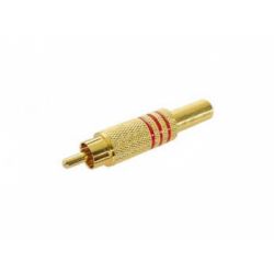 TULP PLUG VERGULD ROOD VOOR 6MM KABEL