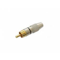 TULP PLUG ZILVER/GOUD ZWART VOOR 6MM KABEL