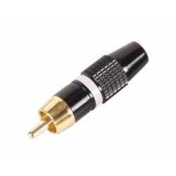 TULP PLUG ZWART/GOUD WIT VOOR 8MM KABEL