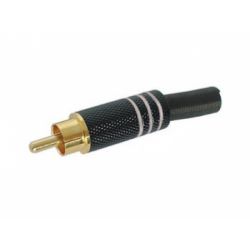 TULP PLUG ZWART/GOUD WIT VOOR 7MM KABEL