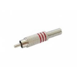 TULP PLUG NIKKEL ROOD VOOR 6MM KABEL