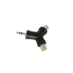 VERLOOP 3.5MM JACK MALE-2 X TULP FEMALE Y MODEL