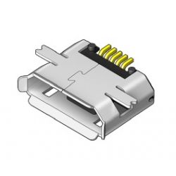 MICRO-USB CHASSISDEEL 5POLIG SMD