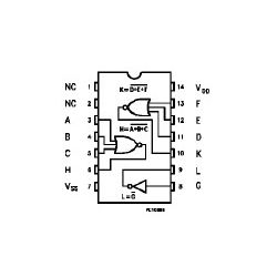 DUAL 3IN NOR GATE INV.     14P