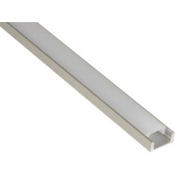 ALUMINIUM PROFIEL VOOR LEDSTRIPS 2M PLAT MET MATTE DIFFUSER