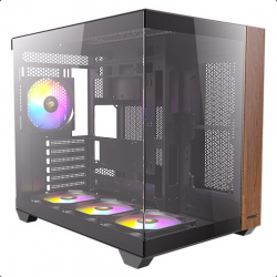 CX800 WOOD MIDI-TOWER ZWART RGB ZONDER VOEDING