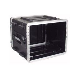 FLIGHTCASE ABS 19'' 8U MET AFNEEMBARE DEKSELS