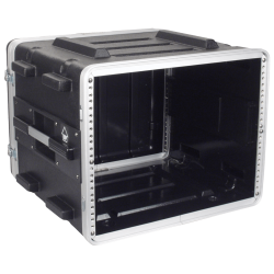 FLIGHTCASE ABS 19'' 8U MET AFNEEMBARE DEKSELS
