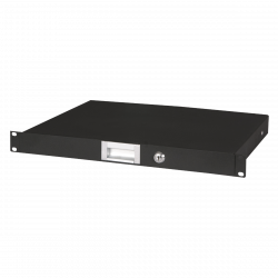 19'' LADE 1U ZWART MET SLOT