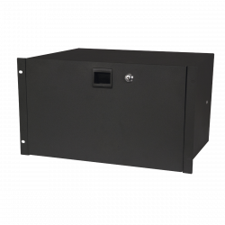 19'' LADE 6U ZWART MET SLOT