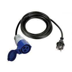 CEE VERLOOPSNOER 3M RA STEKER - CEE 3P CONTRA BLAUW 230V/16A3 X 2,5MM2