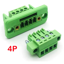 TERMINALBLOK 4P SCHROEF CHASSISDEEL + STEKKER