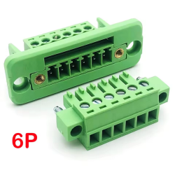 TERMINALBLOK 6P SCHROEF CHASSISDEEL + STEKKER