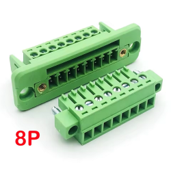 TERMINALBLOK 8P SCHROEF CHASSISDEEL + STEKKER