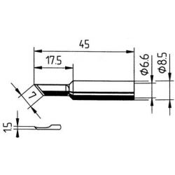 SOLDEERSTIFTEN VOOR MPR25 7.0MM SCHUIN