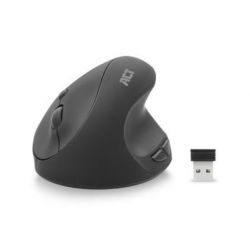 DRAADLOZE ERGONOMISCHE MUIS, USB NANO-ONTVANGER, 1600DPI, ZWART