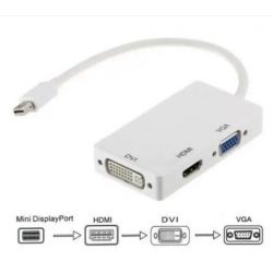 DISPLAYPORT MINI KABEL MALE-VGA, DVI EN HDMI FEMALE 0.15M