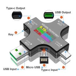 USB-C/USB-A TESTER MET DISPLAY