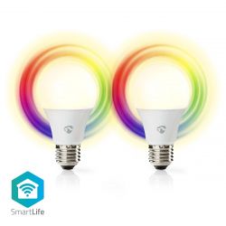 SMART LEDLAMP E27 9W 806LM RGB+CCT 2 STUKS