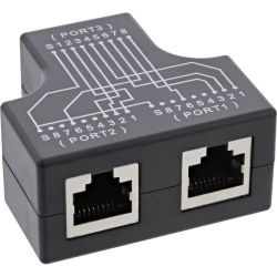 KABEL SPLITTER RJ45 CAT5E VOOR NETWERK 3XFEMALE