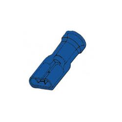 SCHUIF 6.3MM GEISOLEERD BLAUW 10 STUKS