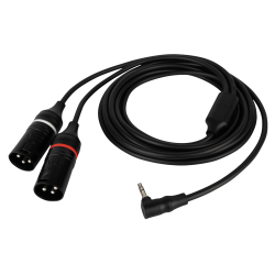 1 X 3.5MM JACK MALE STEREO HAAKS -2 X XLR MALE 3.0M