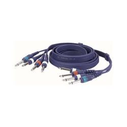 4 X 6.3MM JACK MALE-4 X 6.3MM JACK MONO (UNBALANCED) 1.5M