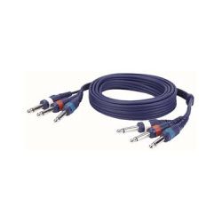 3 X 6.3MM JACK MALE-3 X 6.3MM JACK MONO (UNBALANCED) 1.5M