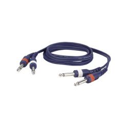 2 X 6.3MM JACK MALE-2 X 6.3MM JACK MONO (UNBALANCED) 1.5M