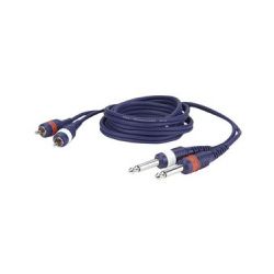 2 X 6.3MM JACK MALE MONO-2 X TULP MALE 1.5M