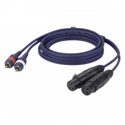 2 X TULP MALE-2 X XLR FEMALE 1.5M