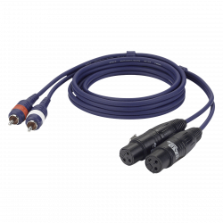 2 X TULP MALE-2 X XLR FEMALE 3.0M