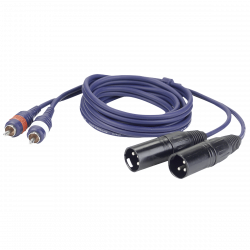 2 X TULP MALE-2 X XLR MALE 1.5M