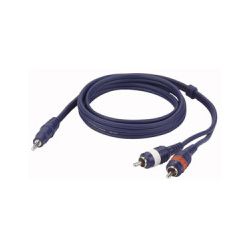 1 X 3.5MM JACK MALE STEREO-2 X TULP MALE 1.5M
