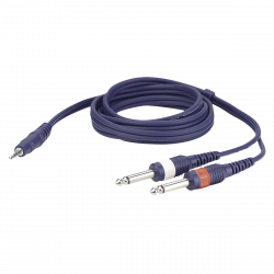 1 X 3.5MM JACK MALE STEREO-2 X 6.3MM JACK MALE MONO 3M