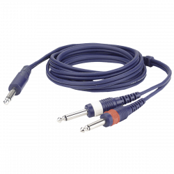 1 X 6.3MM JACK MALE MONO-2 X 6.3MM JACK MALE MONO 3M