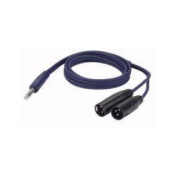 1 X 6.3MM JACK MALE STEREO-2 X XLR 3P MALE 1.5M