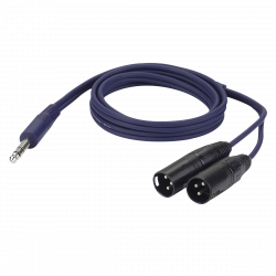 1 X 6.3MM JACK MALE STEREO-2 X XLR 3P MALE 1.5M