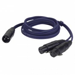 1 X XLR MALE-2 X XLR FEMALE 1.5M