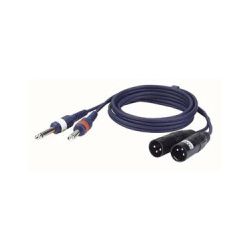 2 X 6.3MM JACK MALE MONO-2 X XLR 3P MALE 1.5M