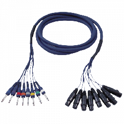 6.3MM JACK MALE MONO-XLR 3P FEMALE 6M IN EEN KABEL (UNBALANCED)
