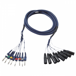 6.3MM JACK MALE MONO-XLR 3P MALE 3M IN EEN KABEL (UNBALANCED)