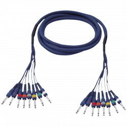 6.3MM JACK MALE-6.3MM JACK MALE MONO 3M IN EEN KABEL (UNBALANCED)