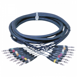 6.3MM JACK MALE-6.3MM JACK MALE STEREO 3M IN EEN KABEL (BALANCED)
