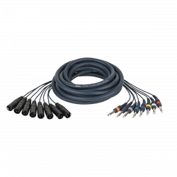 6.3MM JACK MALE STEREO-XLR 3P MALE 3M IN EEN KABEL (BALANCED)