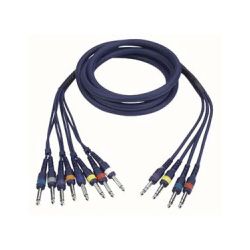 6.3MM JACK MALE MONO 8X-6.3MM JACK MALE STEREO 6M IN EEN KABEL